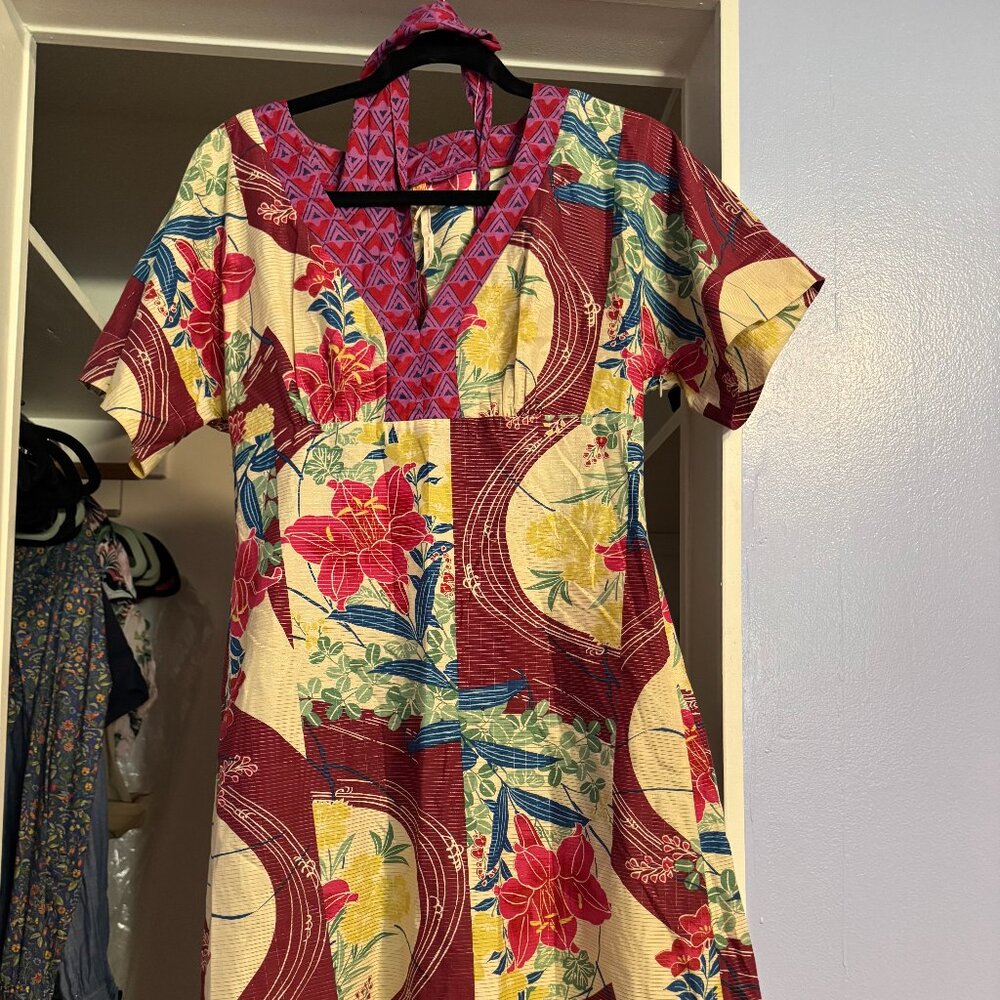 Anthropologie Maeve Asian Print Dress 4